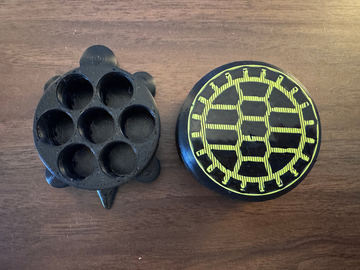 Turtle Vial Storage Case – Holds 7 or 14 Vials – 3 mL or 10 mL